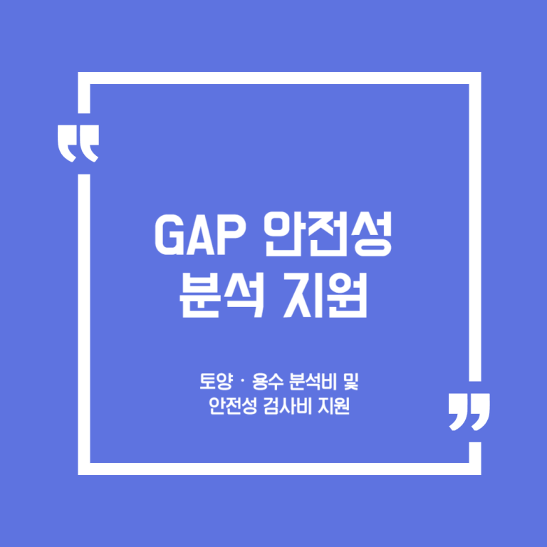 GAP 안전성 분석 지원
