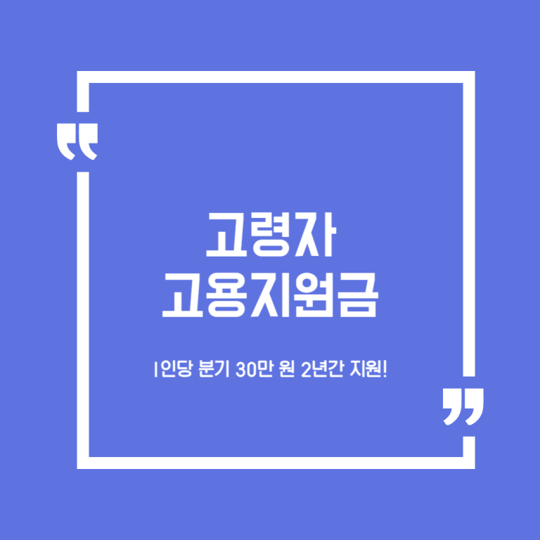 고령자고용지원금