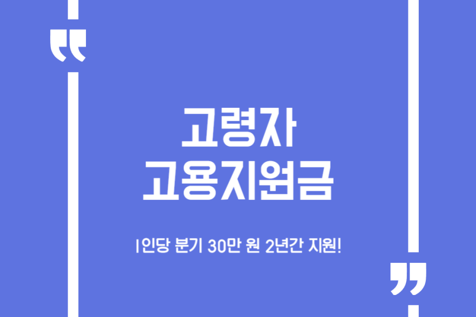 고령자고용지원금