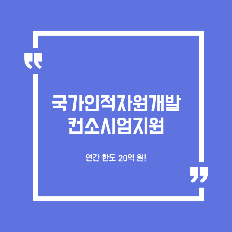 국가인적자원개발컨소시엄지원