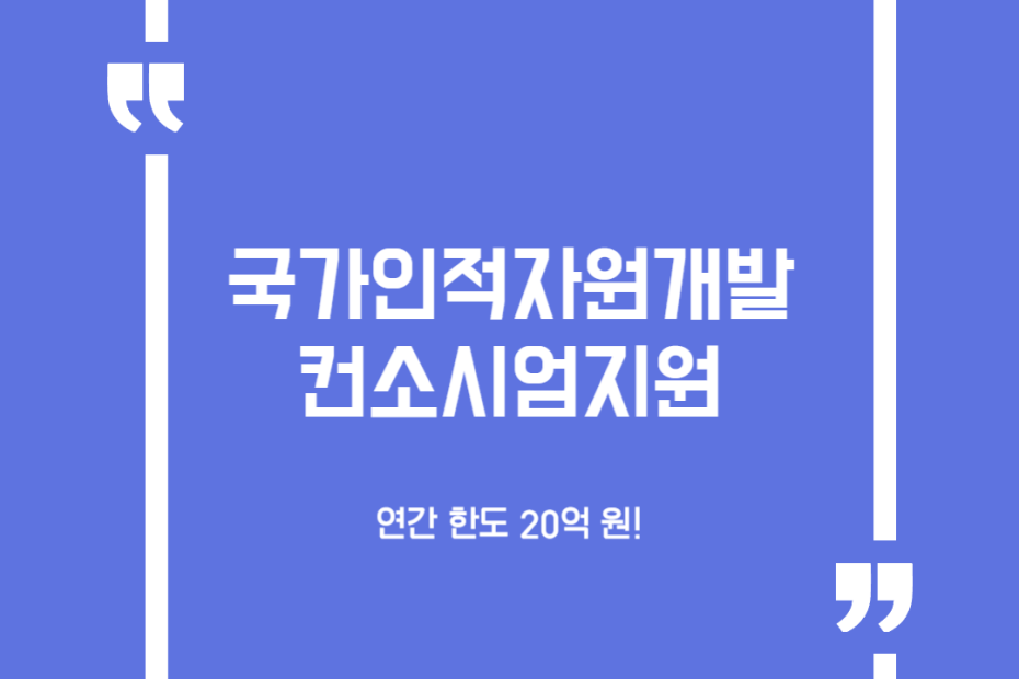 국가인적자원개발컨소시엄지원