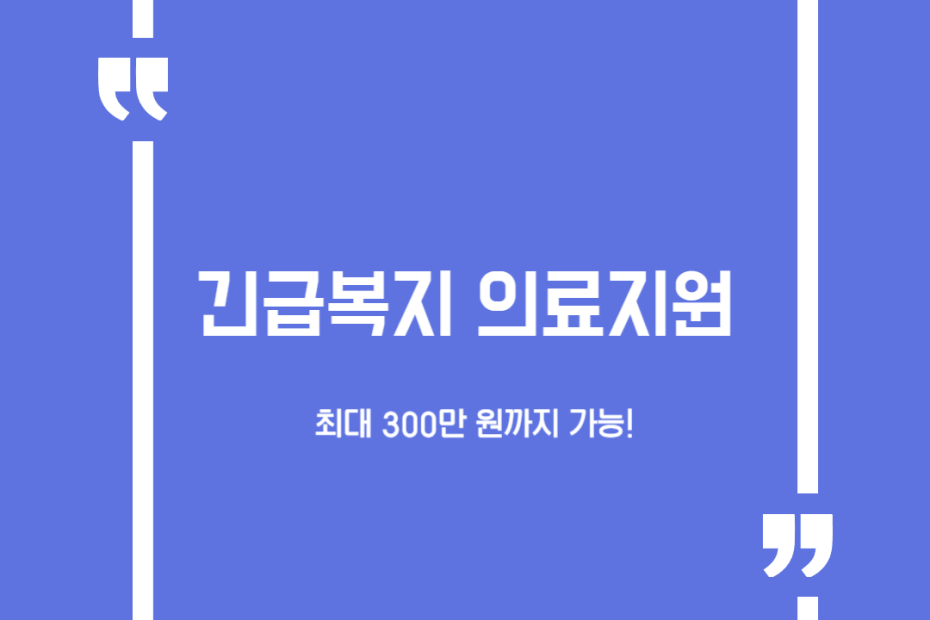 긴급복지 의료지원