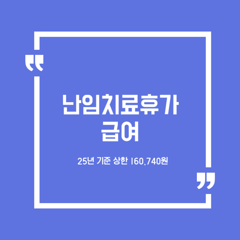 난임치료휴가 급여