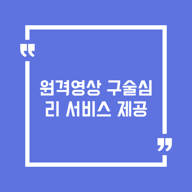 원격영상 구술심리 서비스 제공