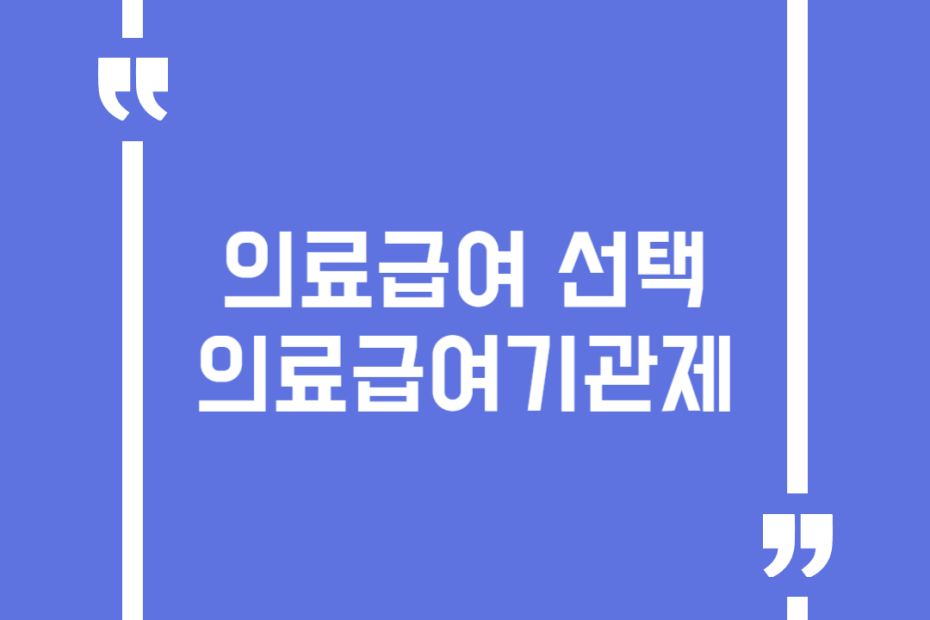 의료급여 선택의료급여기관제