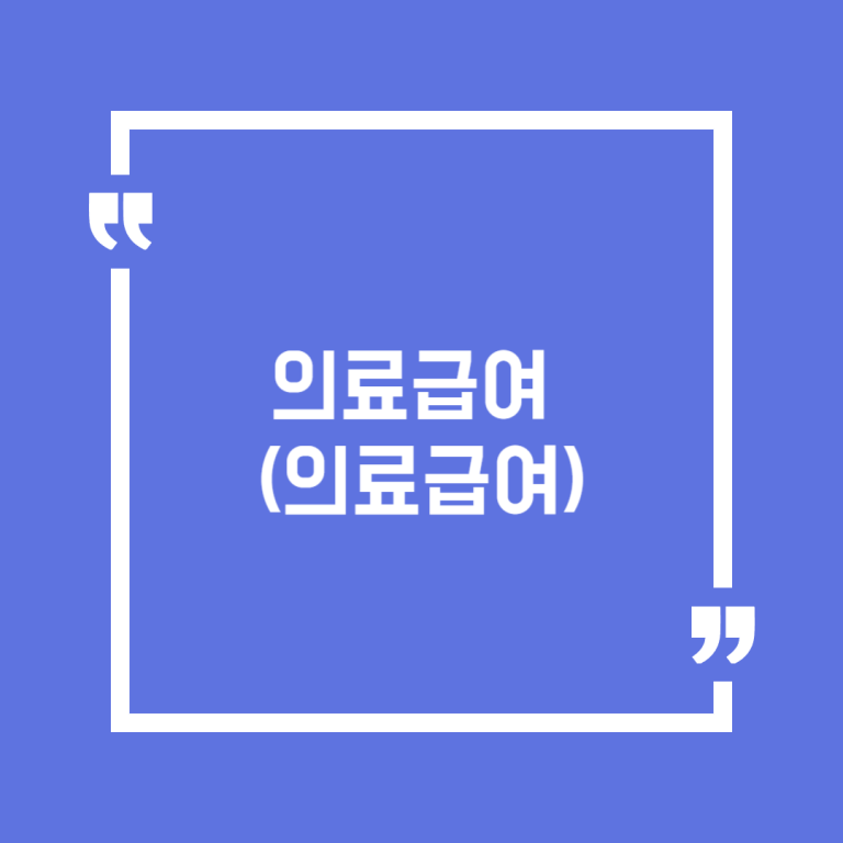 의료급여 (의료급여)