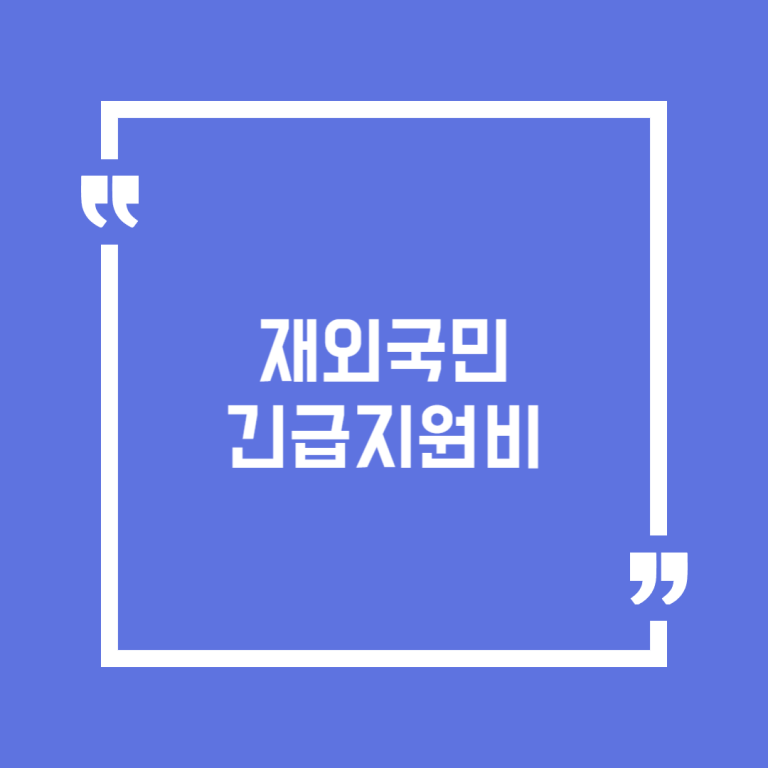 재외국민긴급지원비