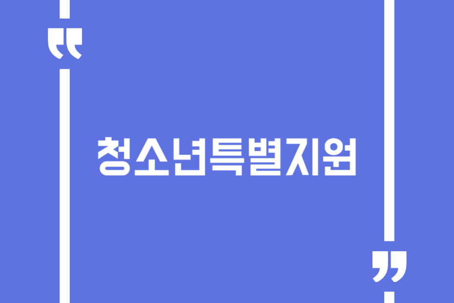 청소년특별지원