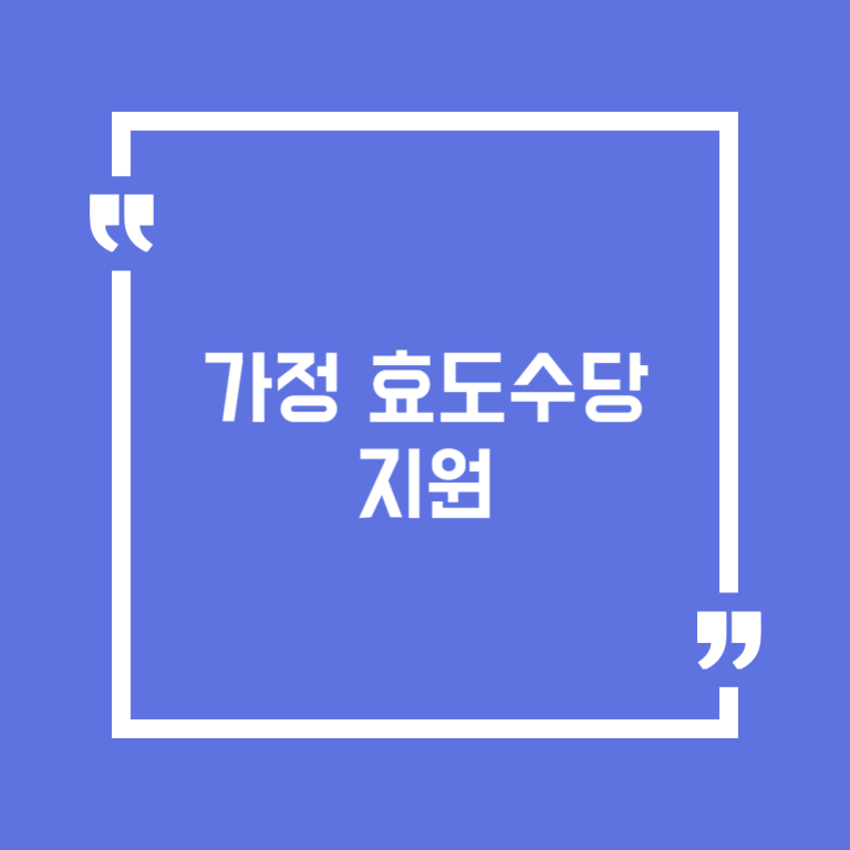 가정 효도수당 지원