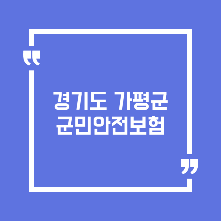 경기도 가평군 군민안전보험