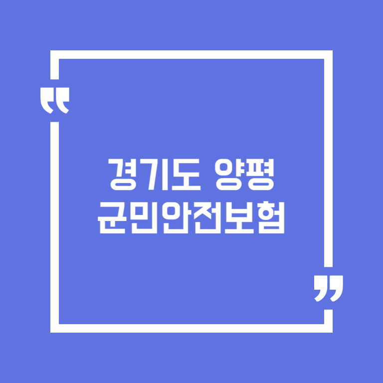 경기도 양평군민안전보험