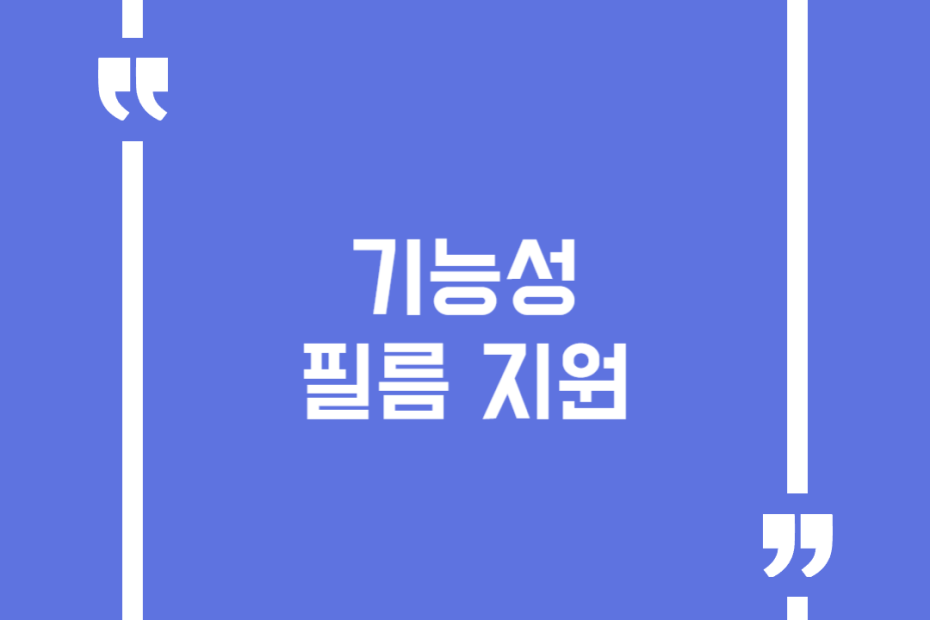 기능성 필름 지원