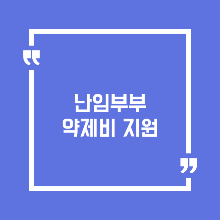 난임부부 약제비 지원