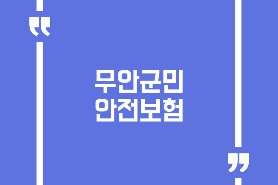 무안군민 안전보험