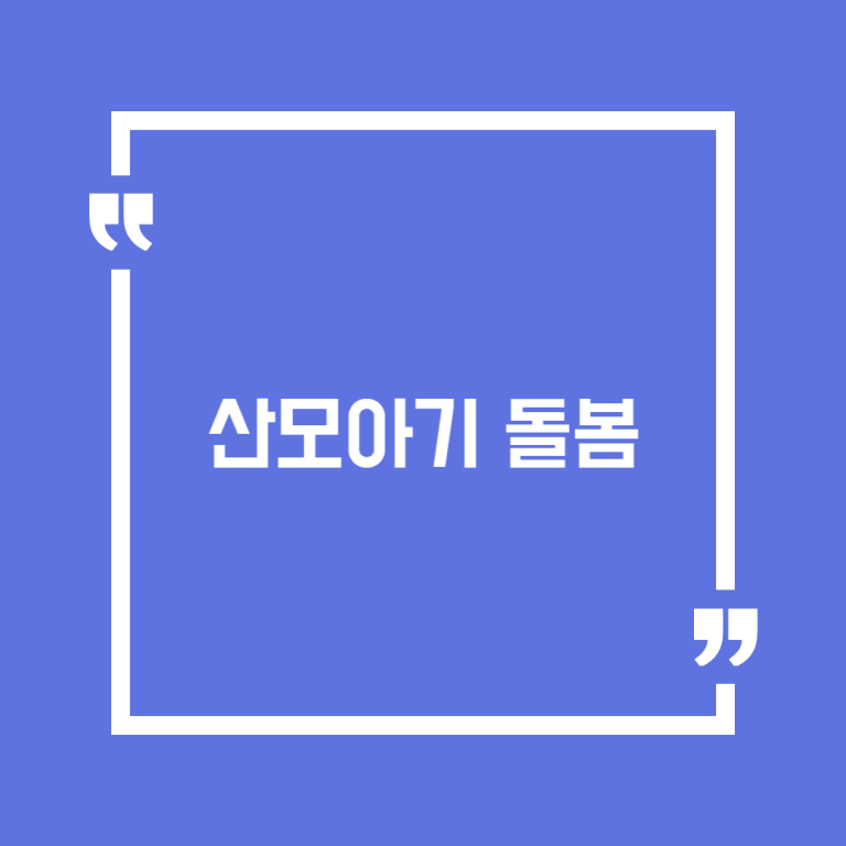 산모아기 돌봄