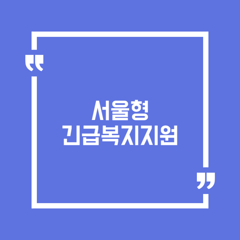 서울형긴급복지지원