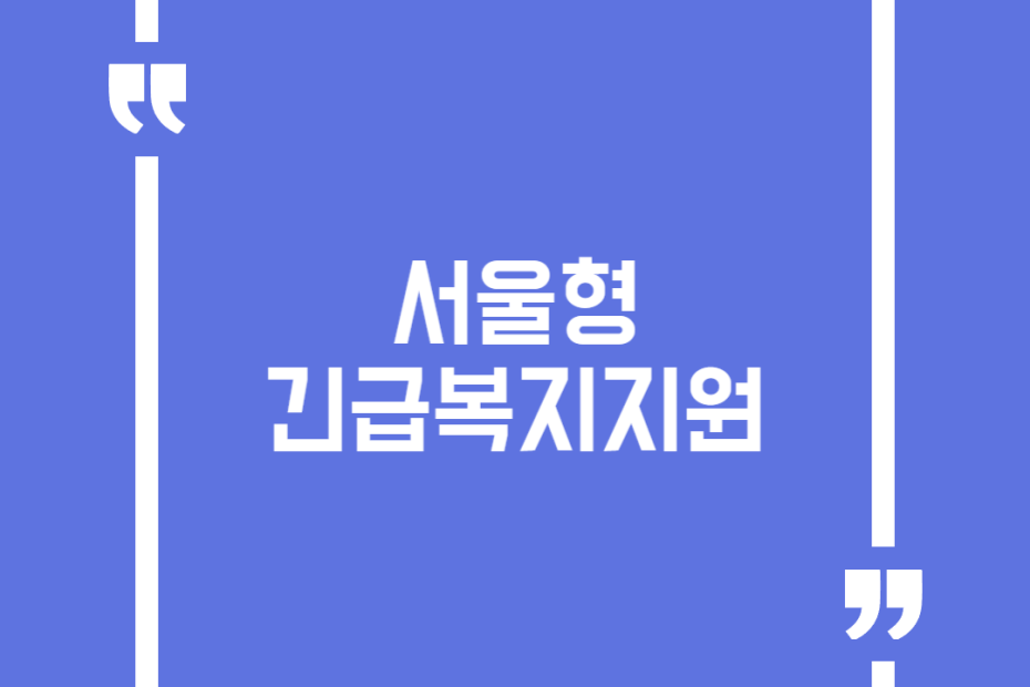 서울형긴급복지지원