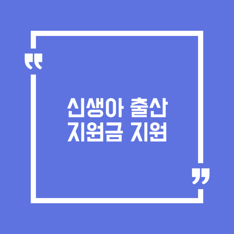 신생아 출산지원금 지원