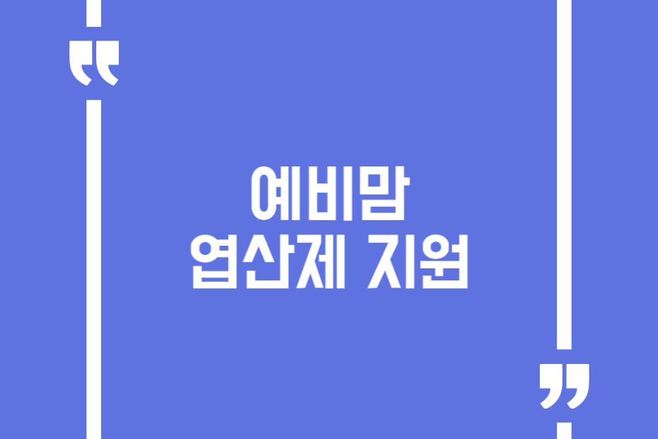 예비맘 엽산제 지원