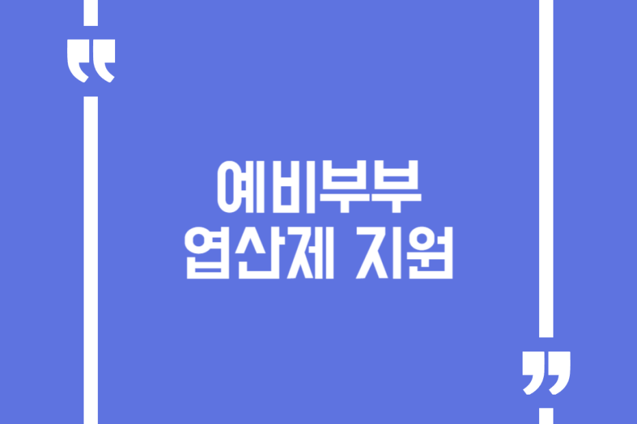 예비부부 엽산제 지원