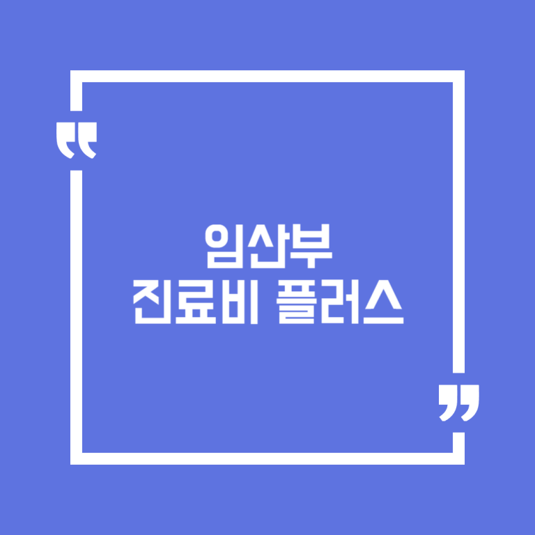 임산부 진료비 플러스