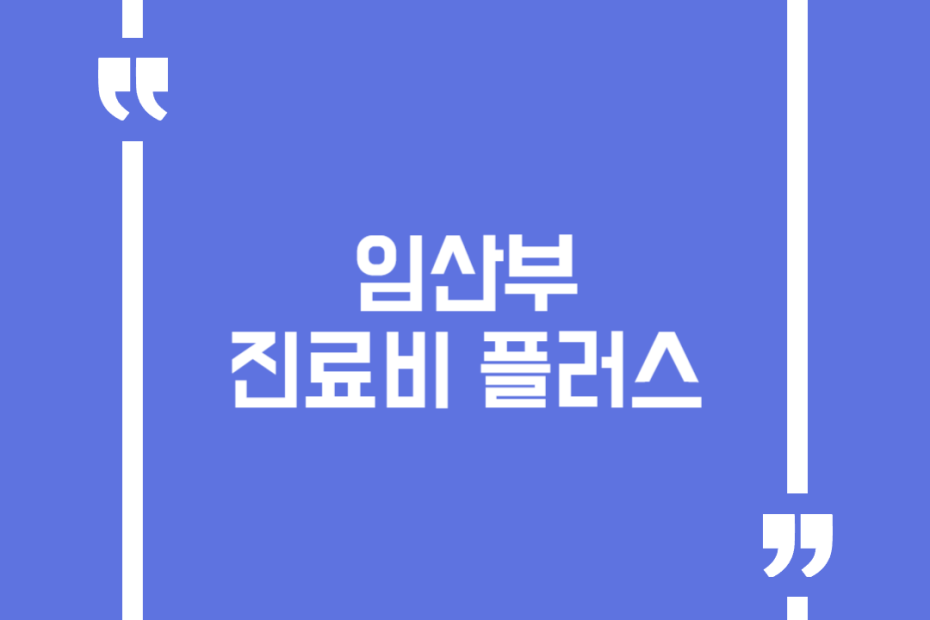 임산부 진료비 플러스