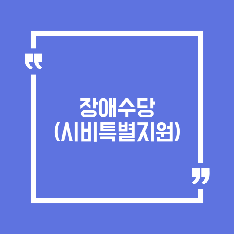 장애수당(시비특별지원)