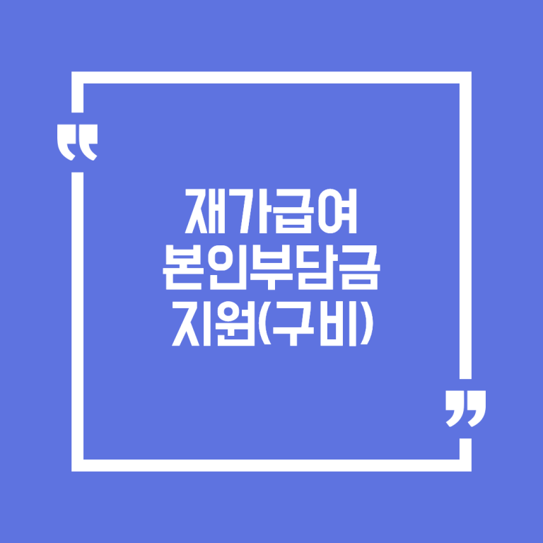 재가급여 본인부담금 지원(구비)