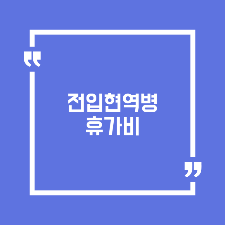 전입현역병 휴가비