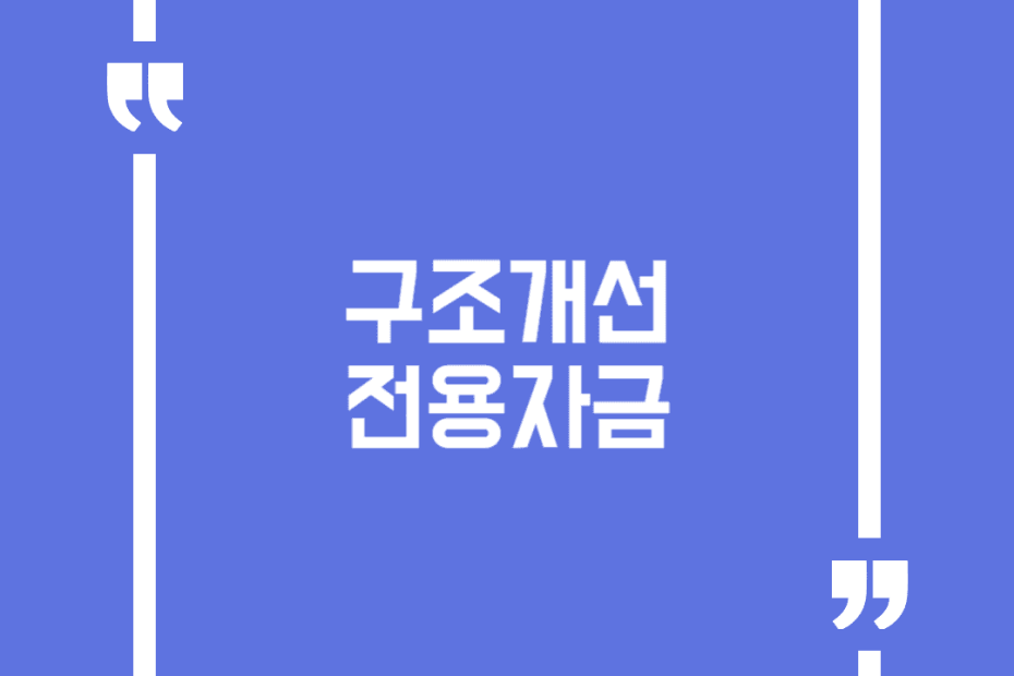 구조개선전용자금