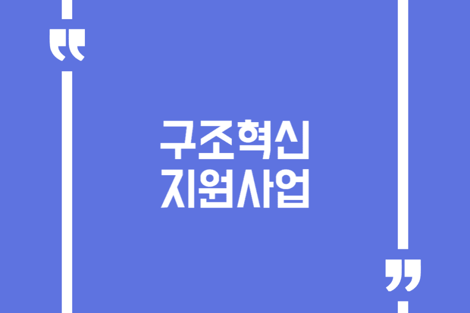 구조혁신지원사업