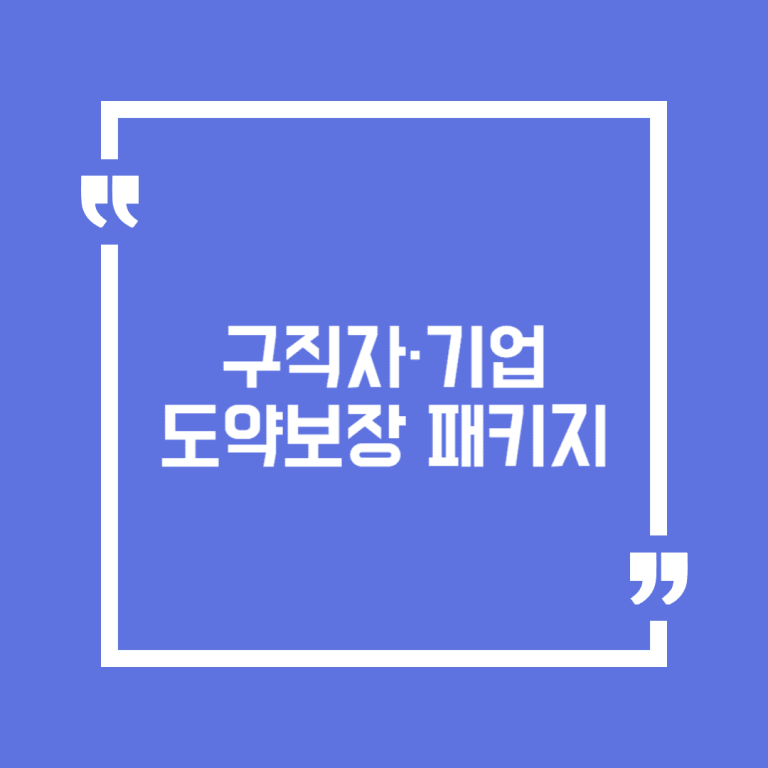 구직자·기업 도약보장 패키지