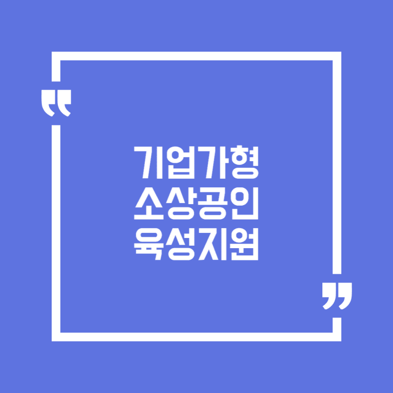 기업가형 소상공인 육성지원