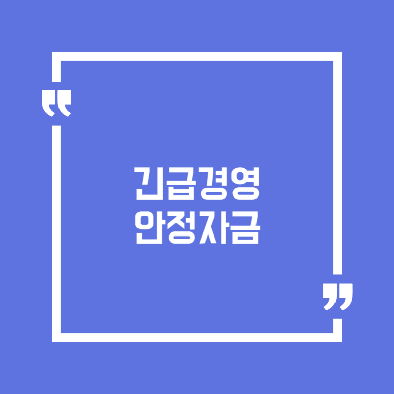 긴급경영안정자금