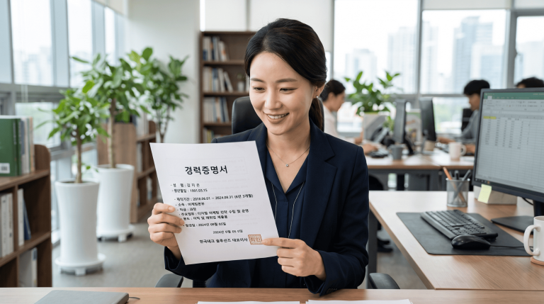 경력증명서 발급