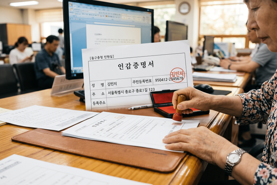 인감증명서 발급