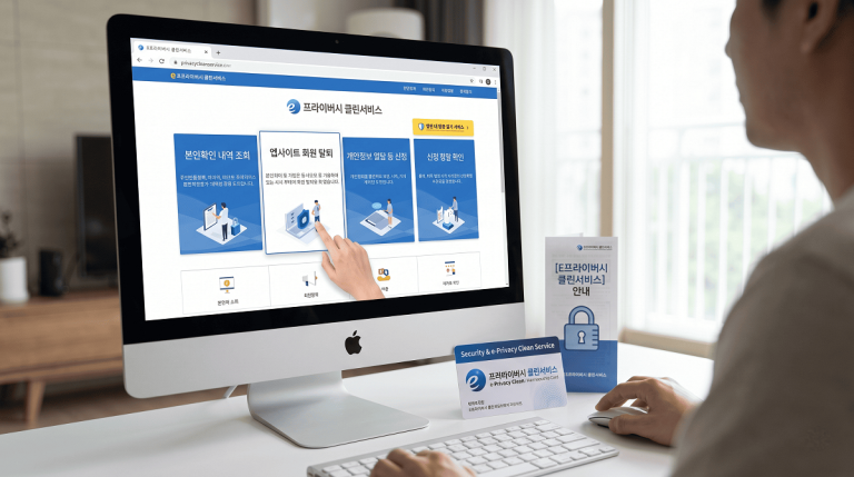 E프라이버시 클린서비스 접속 안 됨