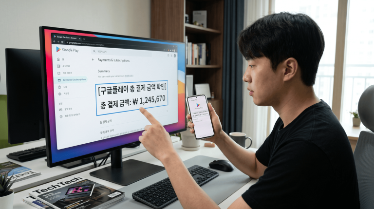 구글플레이 총 결제 금액 확인