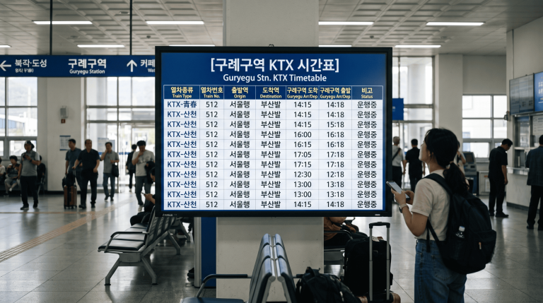 구례구역 KTX 시간표