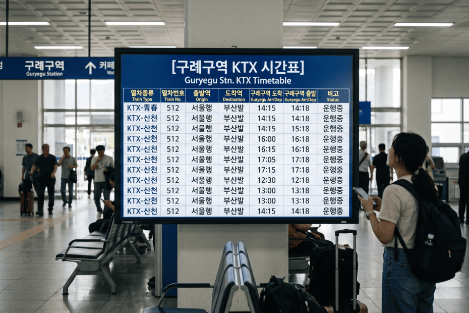 구례구역 KTX 시간표