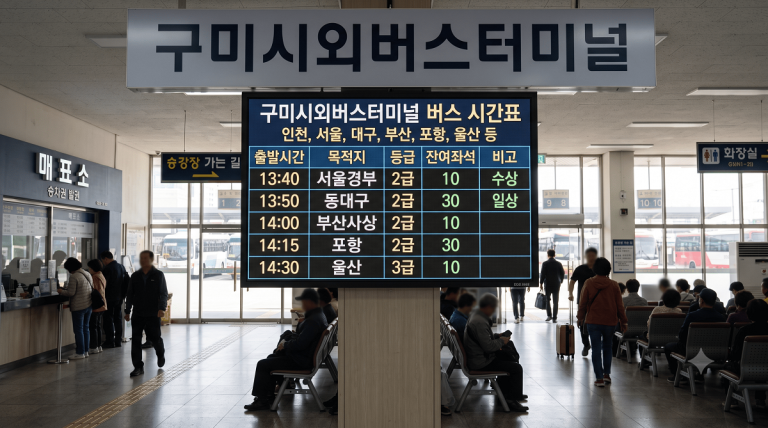 구미시외버스터미널 시간표