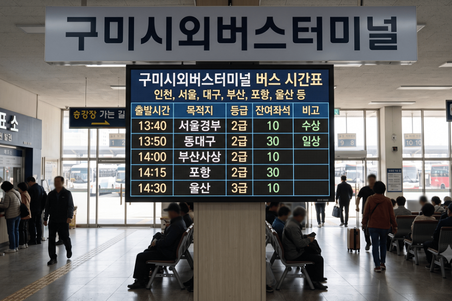 구미시외버스터미널 시간표