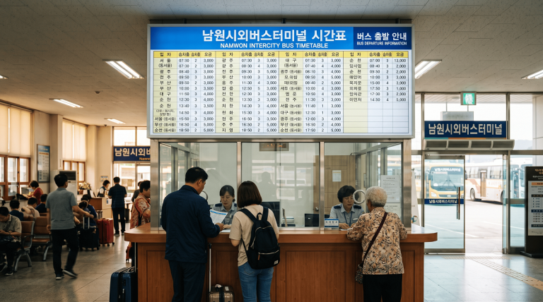 남원시외버스터미널 시간표