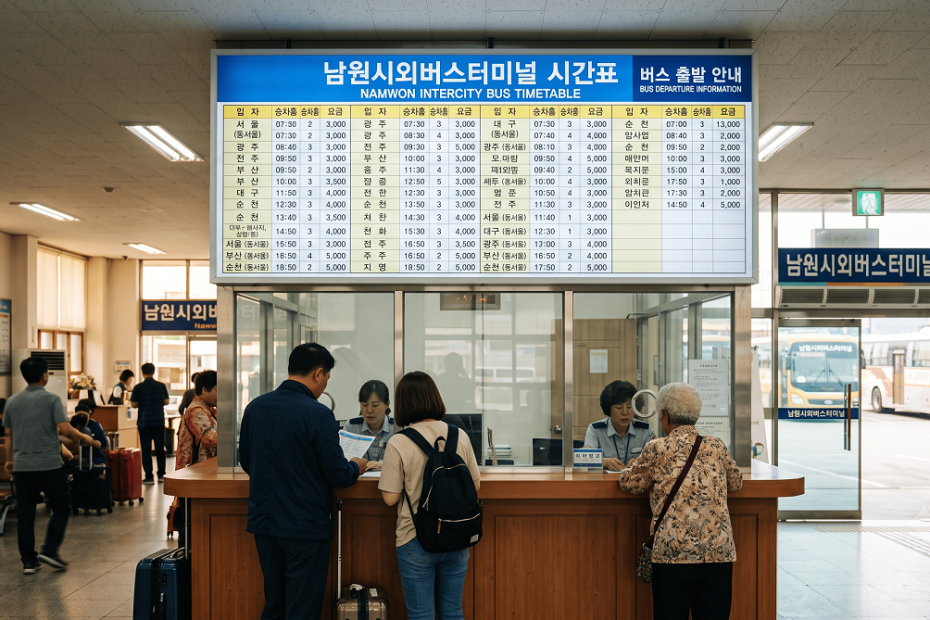 남원시외버스터미널 시간표