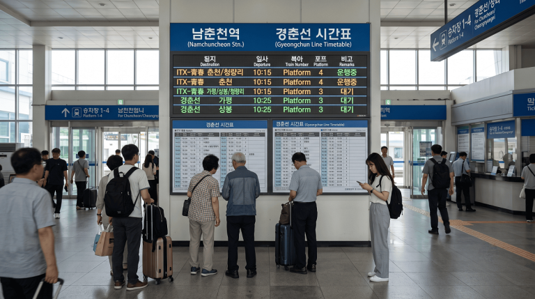 남춘천역 경춘선 시간표