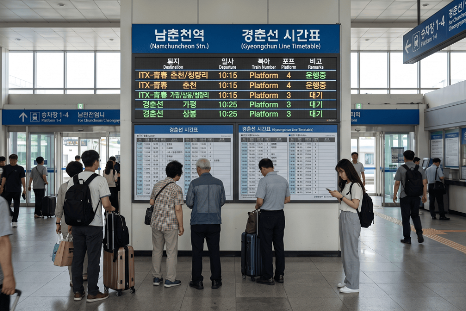 남춘천역 경춘선 시간표