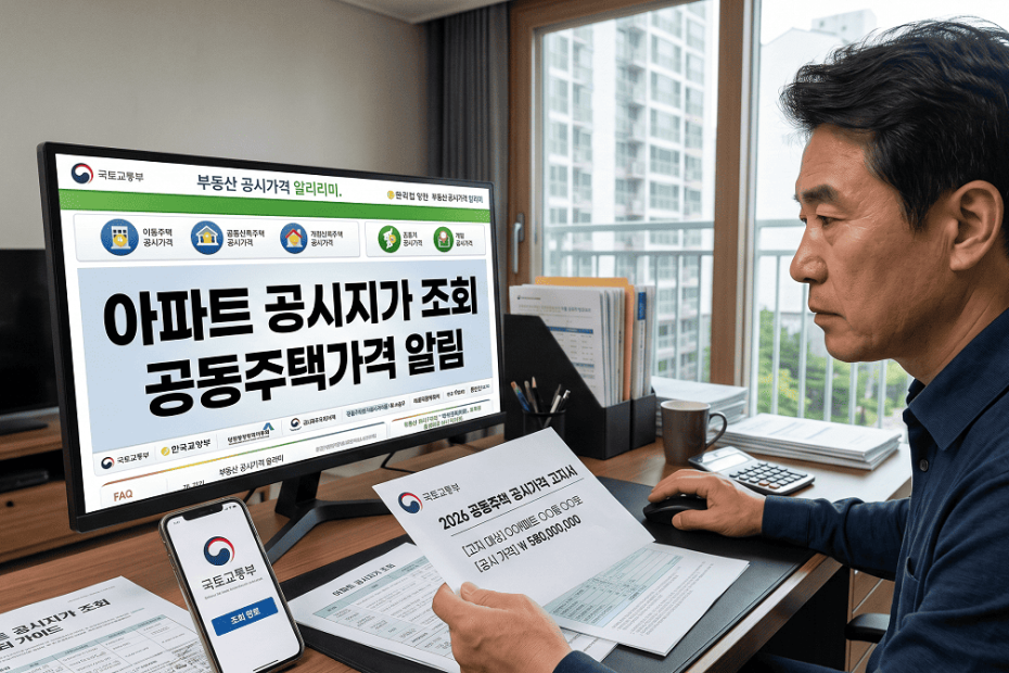 아파트 공시지가 조회 방법