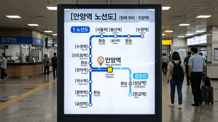 안양역 노선도