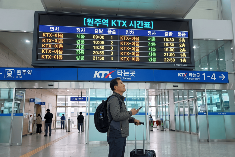 원주역 KTX 시간표