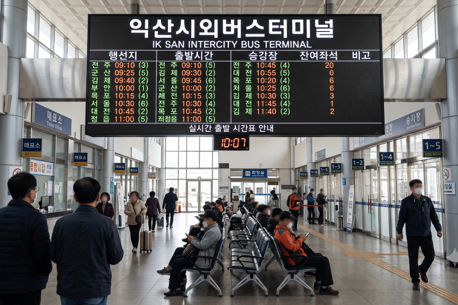 익산시외버스터미널 시간표